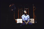 Actor Daniel Valdez in a scene from the Broadway play "Zoot Suit." (New York)