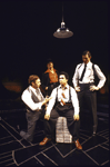 Actors (L-R) Vincent Duke Milana, Edward James Olmos, Daniel Valdez and Raymond J. Barry in a scene from the Broadway play "Zoot Suit." (New York)