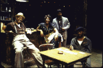 Actors (L-R) Ed Wheeler, Loretta Devine, Ruben Santiago-Hudson and Monte Russell in a scene from the New York Shakespeare Festival production of the play, "East Texas Hot Links" (New York)