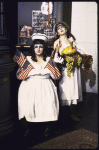 Actresses (L-R) Lola Pashalinski and Cynthia Gillette in a scene from the New York Shakespeare Festival production of the play, "Egyptology" (New York)