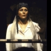 Actress Kate Manheim alone in a scene from the New York Shakespeare Festival production of the play, "Egyptology" (New York)