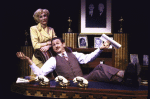 Actors (L-R) Randy Graff and Rene Auberjonois in a scene from the Broadway musical "City of Angels" (New York)
