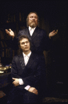 Actors (Top-Bottom) George Hearn and Richard Cray in a scene from the Off-Broadway musical "The Chosen" (New York)