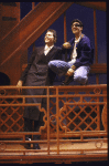 Actors (L-R) Richard Cray and Rob Morrow in a scene from the Off-Broadway musical "The Chosen" (New York)