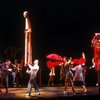 Actor Gregory Hines (2L) w. cast in a scene fr. the Broadway musical "Jelly's Last Jam." (New York)