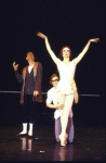 Actors (L-R) Richard Korthaze, Charles Ward & Ann Reinking in a scene fr. the Broadway musical "Dancin'."