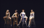 Actresses (L-R) Sandahl Bergman, Zelda Pulliam, Gail Benedict & Rene Ceballos in a scene fr. the replacement cast of the Broadway musical "Dancin'."