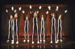 Actors (L-R) Gregory B. Drotar, Vicki Frederick, Christopher Chadman, Sandahl Bergman, James Dunne, Christine Colby & David Warren Gibson in a scene fr. the replacement cast of the Broadway musical "Dancin'."