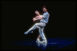 Choreographer Twyla Tharp with Kevin O'Day in dance "Men's Piece"