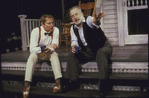 Actors John Cullum (L) and George C. Scott (R) in scene from play "The Boys in Autumn"