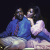 Scene with Actor Cleavant Derricks (L) and Actress Loretta Devine (R) leaning on his shoulder during Broadway show "Big Deal"