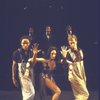 Actors (L-R) Jamie Patterson, Maggie Caponio & Douglas Bates in a scene fr. the National tour of the Broadway musical "Dancin'."