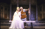 Actors (L-R) Lenny Wolpe & Mickey Rooney in a scene fr. the National revival tour of the Broadway musical "A Funny Thing Happened on the Way to the Forum." (New York)