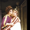 Actors Marsha Bagwell & Robert Nichols in a scene fr. the National revival tour of the Broadway musical "A Funny Thing Happened on the Way to the Forum." (New York)
