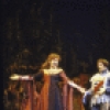 Actors (L-R) Christine Ebersole, William Parry, Andy McAvin & William James in a scene fr. the revival of the Broadway musical "Camelot." (New York)