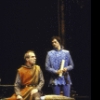 Actors (L-R) Paxton Whitehead & Richard Muenz in a scene fr. the revival of the Broadway musical "Camelot." (New York)
