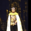 Actor Richard Burton in a scene fr. the revival of the Broadway musical "Camelot." (New York)