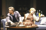 Actors Nancy Marchand and Bruce Davison in a scene from the Off-Broadway play "The Cocktail Hour." (New York)