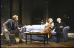 Actors (L-R) Bruce Davison, Nancy Marchand and Keene Curtis in a scene from the Off-Broadway play "The Cocktail Hour." (New York)