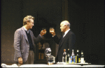 Actors (L-R) Bruce Davison and Keene Curtis in a scene from the Off-Broadway play "The Cocktail Hour." (New York)