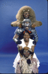 Actors (Top-Bottom) James Wigfall, Tiger Haynes, Stephanie Mills & Hinton Battle in a publicity shot fr. the replacement cast of the Broadway musical "The Wiz." (New York)
