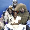 Actors (L-R) Hinton Battle, Tiger Haynes, Stephanie Mills & James Wigfall in a publicity shot fr. the replacement cast of the Broadway musical "The Wiz." (New York)