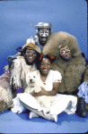 Actors (L-R) Hinton Battle, Tiger Haynes, Stephanie Mills & James Wigfall in a publicity shot fr. the replacement cast of the Broadway musical "The Wiz." (New York)