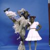 Actors Stephanie Mills & Hinton Battle in a publicity shot fr. the replacement cast of the Broadway musical "The Wiz." (New York)