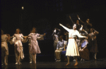 Actress Christine Andreas (R) with cast in a scene from the revival of the Broadway musical "On Your Toes." (New York)