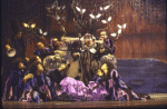 Actress Annie Joe Edwards (C) w. cast (incl. actress Lillias White, 2L) in a scene fr. the Bus & Truck tour of the Broadway musical "The Wiz." (Wilmington)