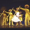 Actress Deborah Malone (C) w. "Yellow Brick Road" in a scene fr. the Bus & Truck tour of the Broadway musical "The Wiz." (Wilmington)