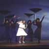 Actress Deborah Malone (C) w. "Tornado" dancers in a scene fr. the Bus & Truck tour of the Broadway musical "The Wiz." (Wilmington)