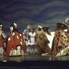 Actress Stephanie Mills (C) w. cast in a scene fr. the replacement cast of the Broadway musical "The Wiz." (New York)
