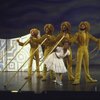 Actress Gayle Turner (C) w. "Yellow Brick Road" in a scene fr. the replacement cast of the Broadway musical "The Wiz." (New York)