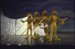 Actress Gayle Turner (C) w. "Yellow Brick Road" in a scene fr. the replacement cast of the Broadway musical "The Wiz." (New York)