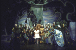 Actress Stephanie Mills (C) w. cast in a scene fr. the replacement cast of the Broadway musical "The Wiz." (New York)