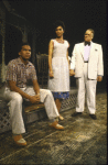 Actors (L-R) David Alan Grier, Lonette McKee and David Huddleston in a scene from the Broadway musical "The First." (New York)