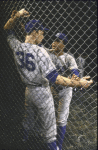 Actors (L-R) Court Miller and David Alan Grier in a scene from the Broadway musical "The First." (New York)