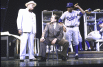 Actors (L-R) David Huddleston, Bill Buell and David Alan Grier in a scene from the Broadway musical "The First." (New York)