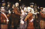 Actors (C) DeLee Lively & Mark Baker w. cast in a scene fr. the National tour of the Broadway musical "Grand Hotel." (Tampa)