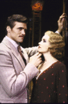 Actors DeLee Lively & Brent Barrett in a scene fr. the National tour of the Broadway musical "Grand Hotel." (Tampa)