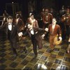 Actors (Front L-R) Brent Barrett & Mark Baker w. cast in a scene fr. the National tour of the Broadway musical "Grand Hotel." (Tampa)