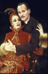 Actors Rene Ceballos & David Carroll in a scene fr. the replacement cast of the Broadway musical "Grand Hotel." (New York)