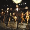Actors (Front L-R) Chip Zien & David Carroll w. cast in a scene fr. the replacement cast of the Broadway musical "Grand Hotel." (New York)