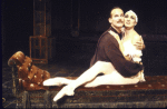 Actors Rene Ceballos & David Carroll in a scene fr. the replacement cast of the Broadway musical "Grand Hotel." (New York)