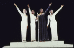 Actresses (L-R) Terry Burrell, Sheryl Lee Ralph, Vanessa Townsell & Loretta Devine in a scene fr. the replacement cast of the Broadway musical "Dreamgirls." (New York)