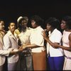 Actors (L-R) Ben Harney, Obba Babatunde, Cleavant Derricks, Vanessa Townsell, Loretta Devine & Sheryl Lee Ralph in a scene fr. the replacement cast of the Broadway musical "Dreamgirls." (New York)