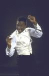 Actor Hinton Battle in a scene fr. the replacement cast of the Broadway musical "Dreamgirls." (New York)