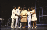 Actors (L-R) Larry Riley, Lawrence Clayton, Clinton Derricks-Carroll, Jennifer Holliday, Arnetia Walker & Linda Leilani Brown in a scene fr. the National Tour of the Broadway musical "Dreamgirls." (Los Angeles)