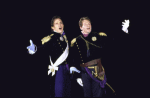 Actors (L-R) Robert Westenberg & Dean Butler in a scene fr. the third replacement cast of the Broadway musical "Into the Woods." (New York)